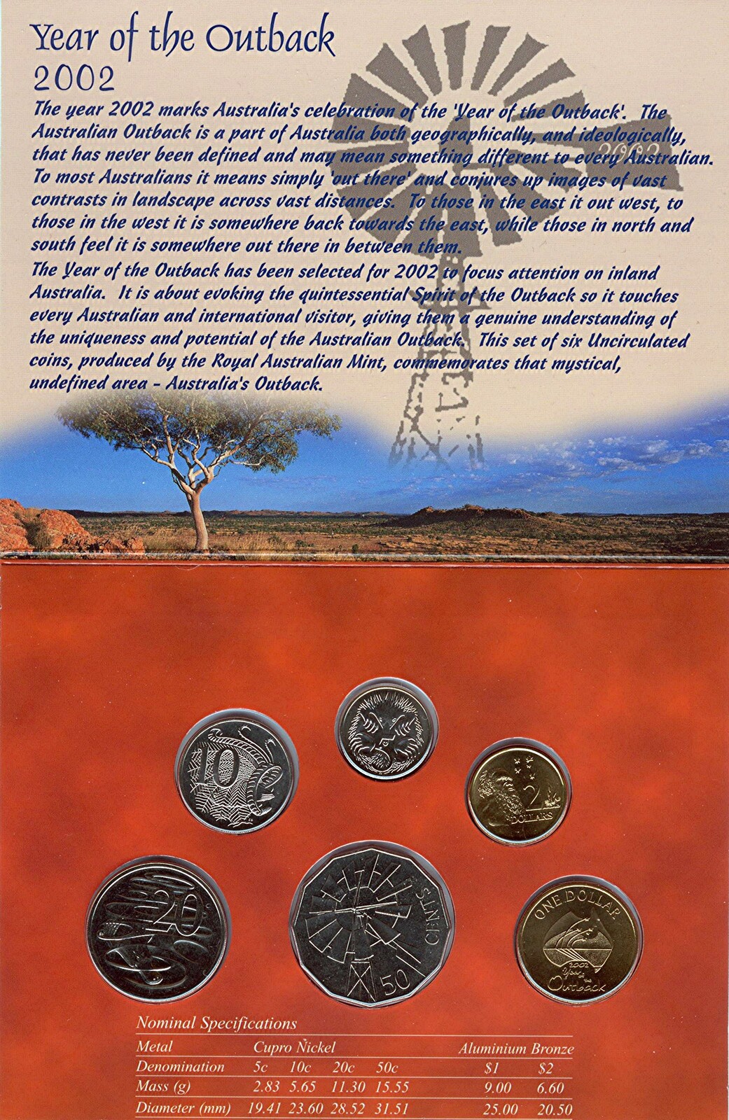 2002 Year of the Outback Mint Set