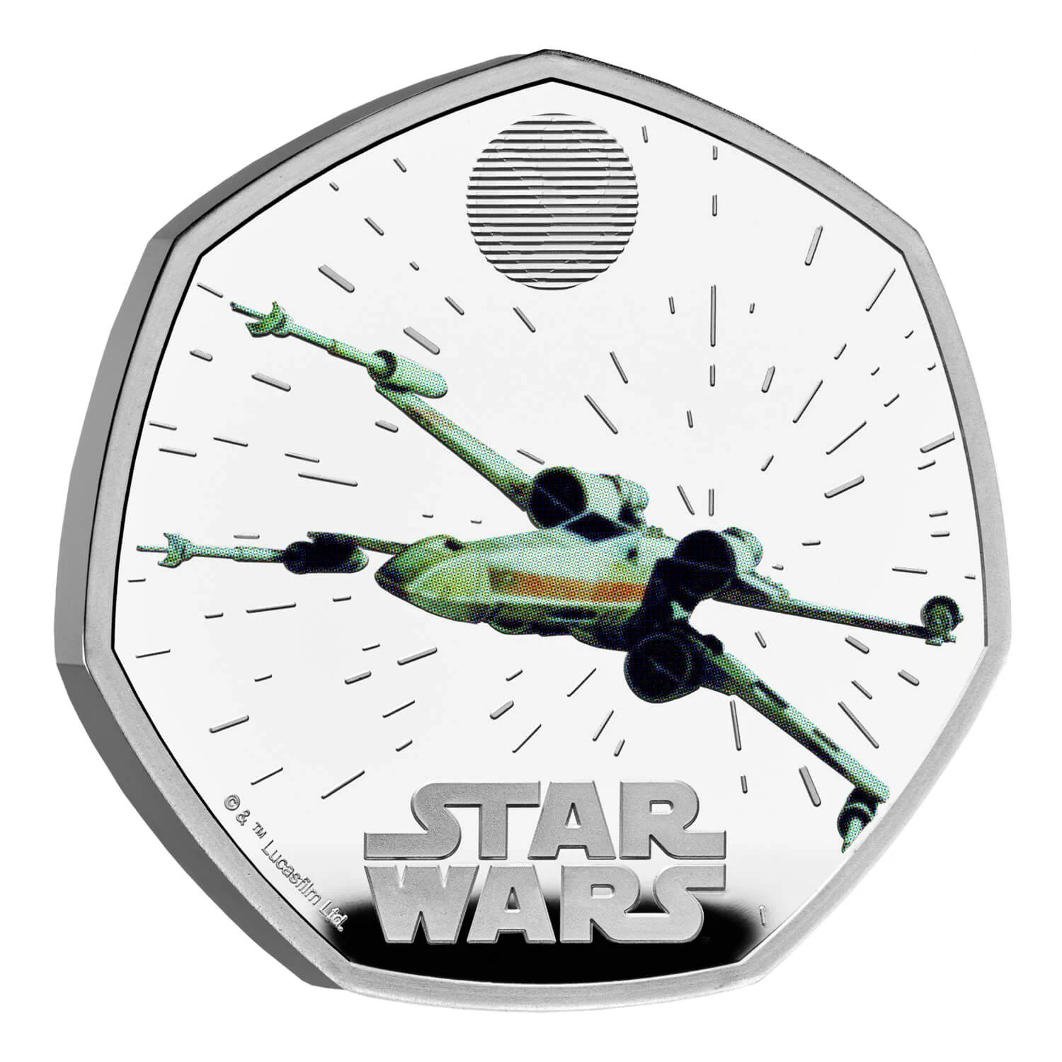 2024 50p Star Wars X-Wing Coloured Proof Coin