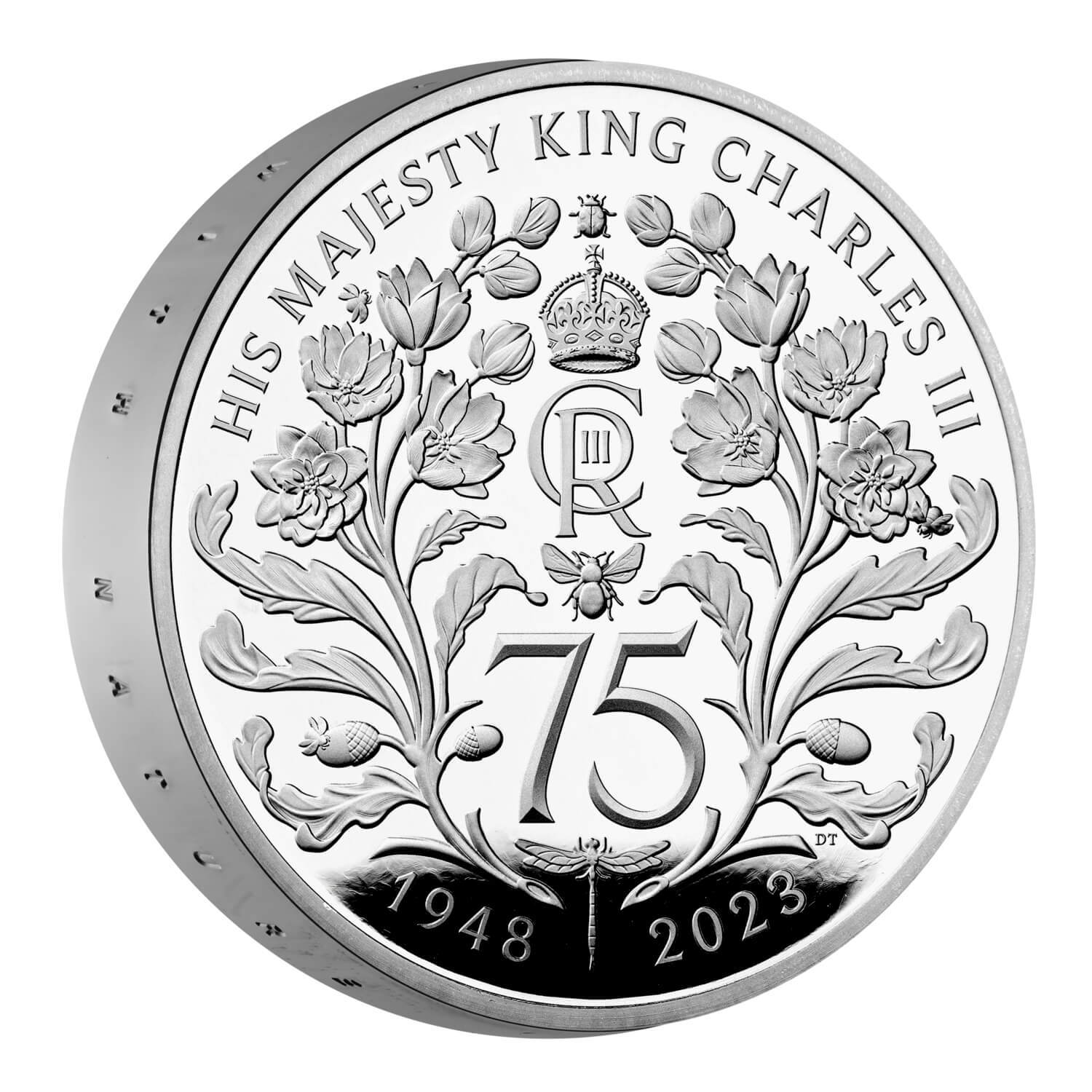 2023 £5 The 75th Birthday of His Majesty King Charles III Silver Piedfort Proof Coin
