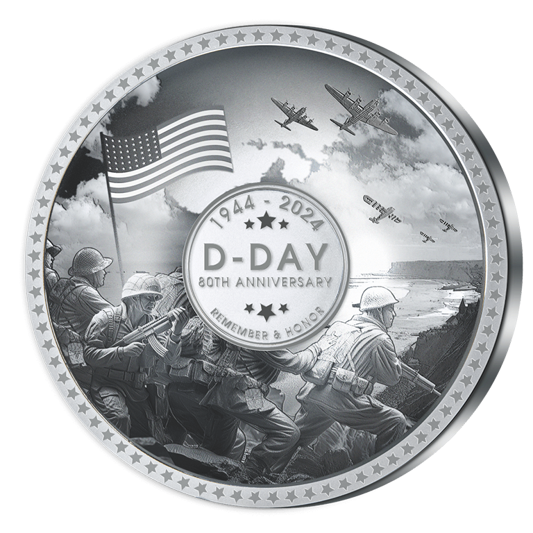 2024 $5 80th Anniversary of D-Day Silver Proof coin