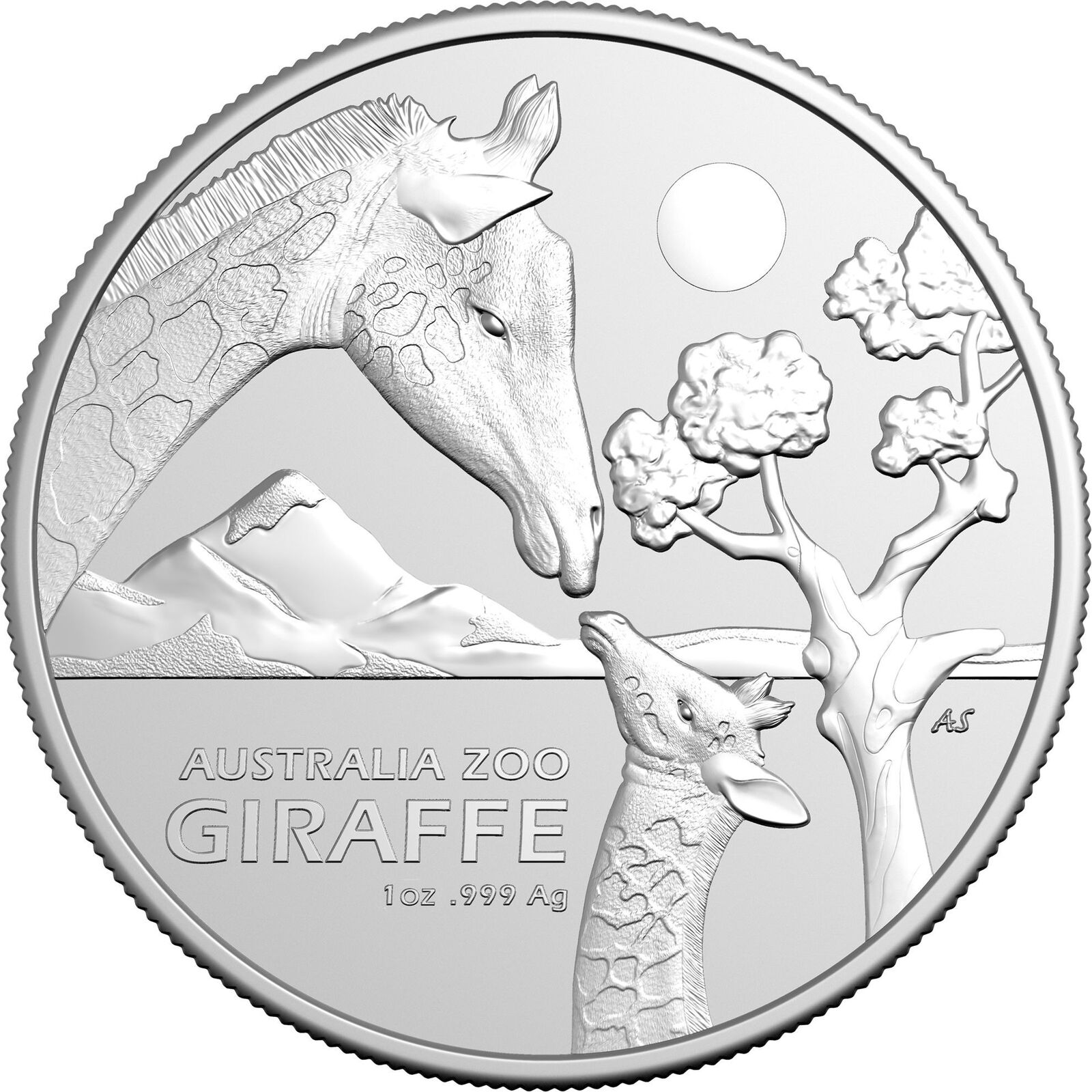 2024 $1 Australia Zoo Giraffe 1oz Silver Investment Coin