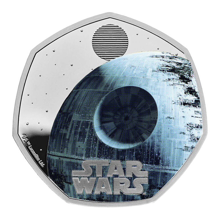 2024 50p Star Wars Death Star II Coloured Silver Proof Coin