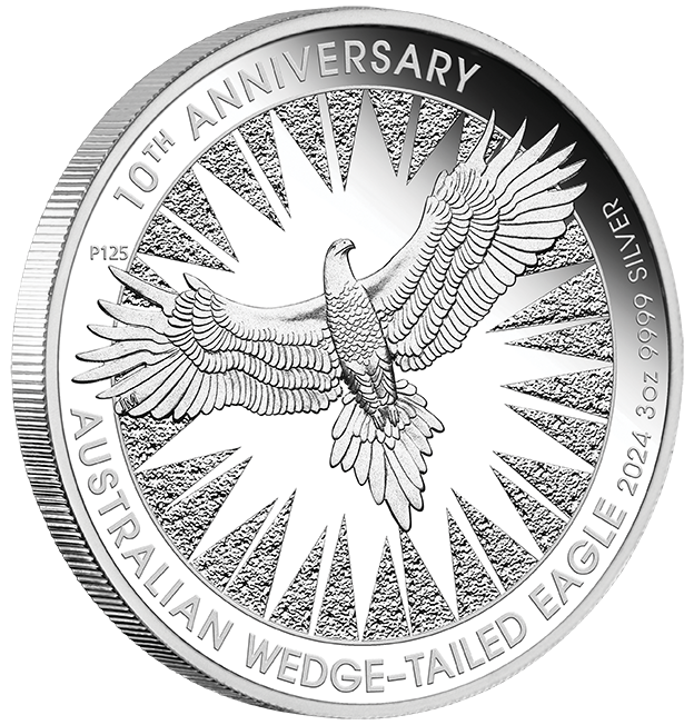 2024 $3 Australian Wedge-Tailed Eagle 10th Anniversary 3oz Silver Proof Coin