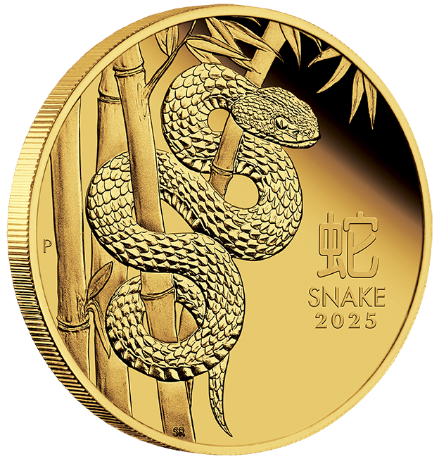 2025 $15 Year of the Snake 1/10oz Gold Proof Coin