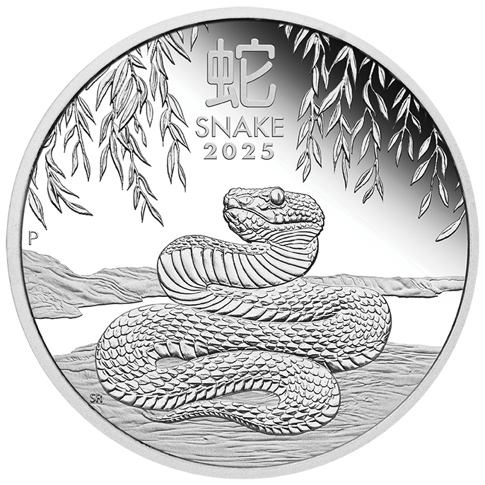 2025 $1 Year of the Snake 1oz Silver Proof Coin