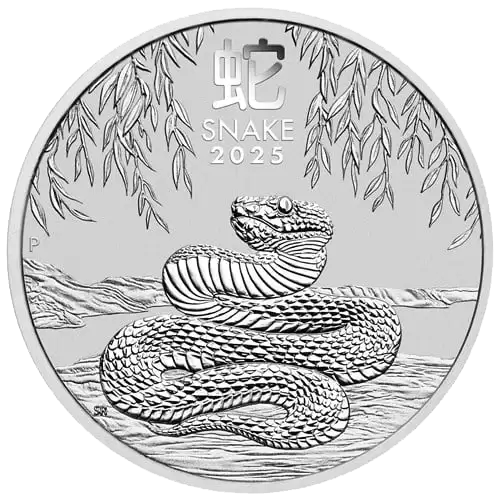 2025 50c Perth Mint Lunar Snake 1/2oz Silver Bullion Coin