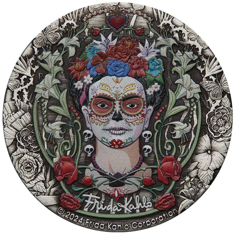 2024 $2 Frida Kahlo 2oz Silver Antiqued Coin