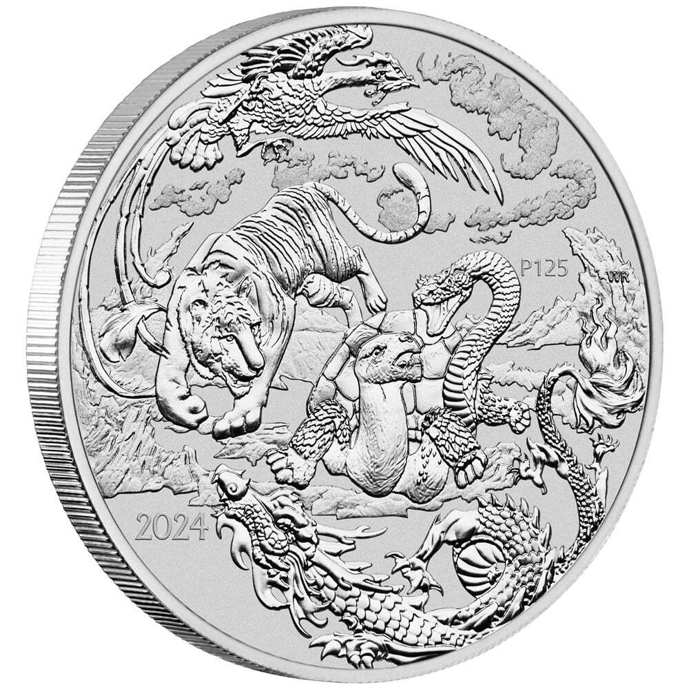 2024 $1 Myths and Legends Four Guardians 1oz Silver Bullion Coin