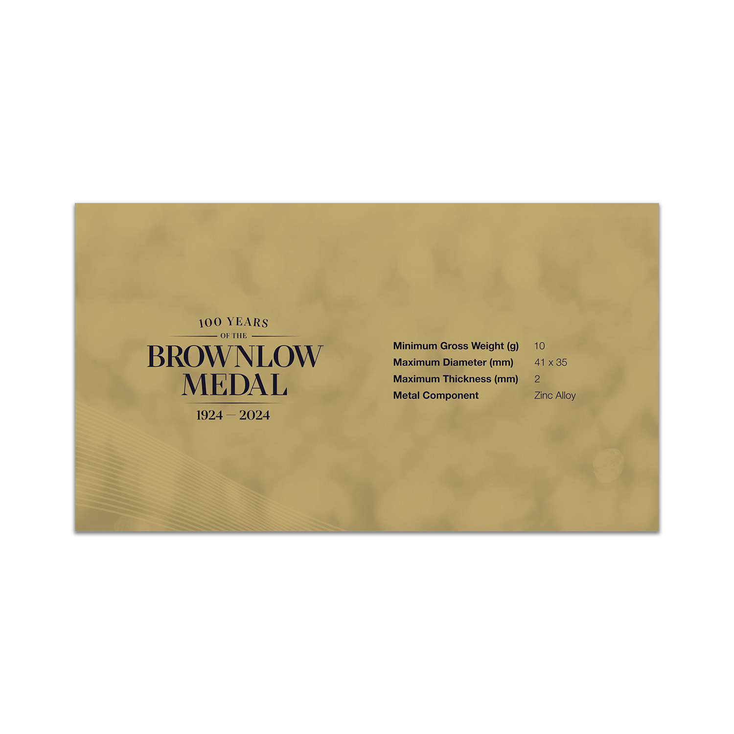 2024 100 Years of Brownlow Medal Medallion Cover