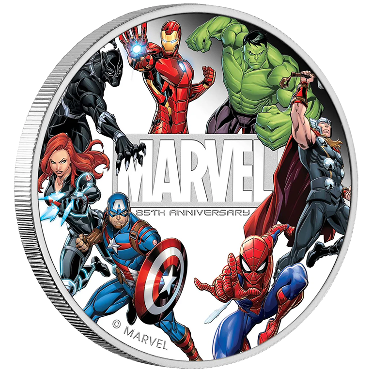 2024 50c 85th Anniversary of Marvel 1/2oz Silver Proof Coloured Coin