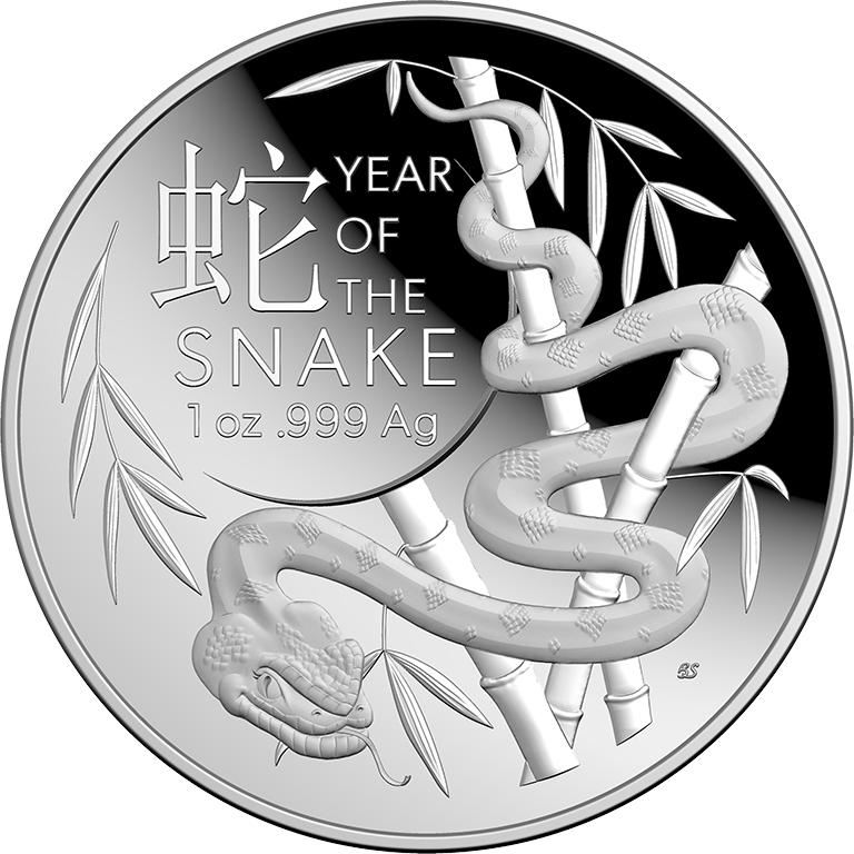 2025 $5 Lunar Year of the Snake Domed 1oz Silver Proof Coin