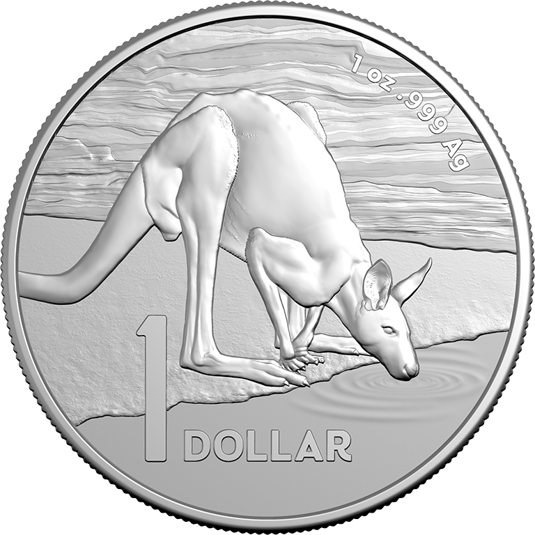 2024 $1 Kangaroo Series Desert Life 1oz Silver Frosted UNC