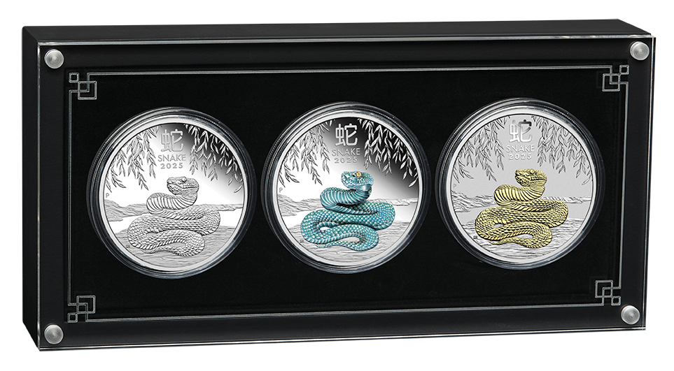 2025 Year of the Snake Silver 1oz Trio