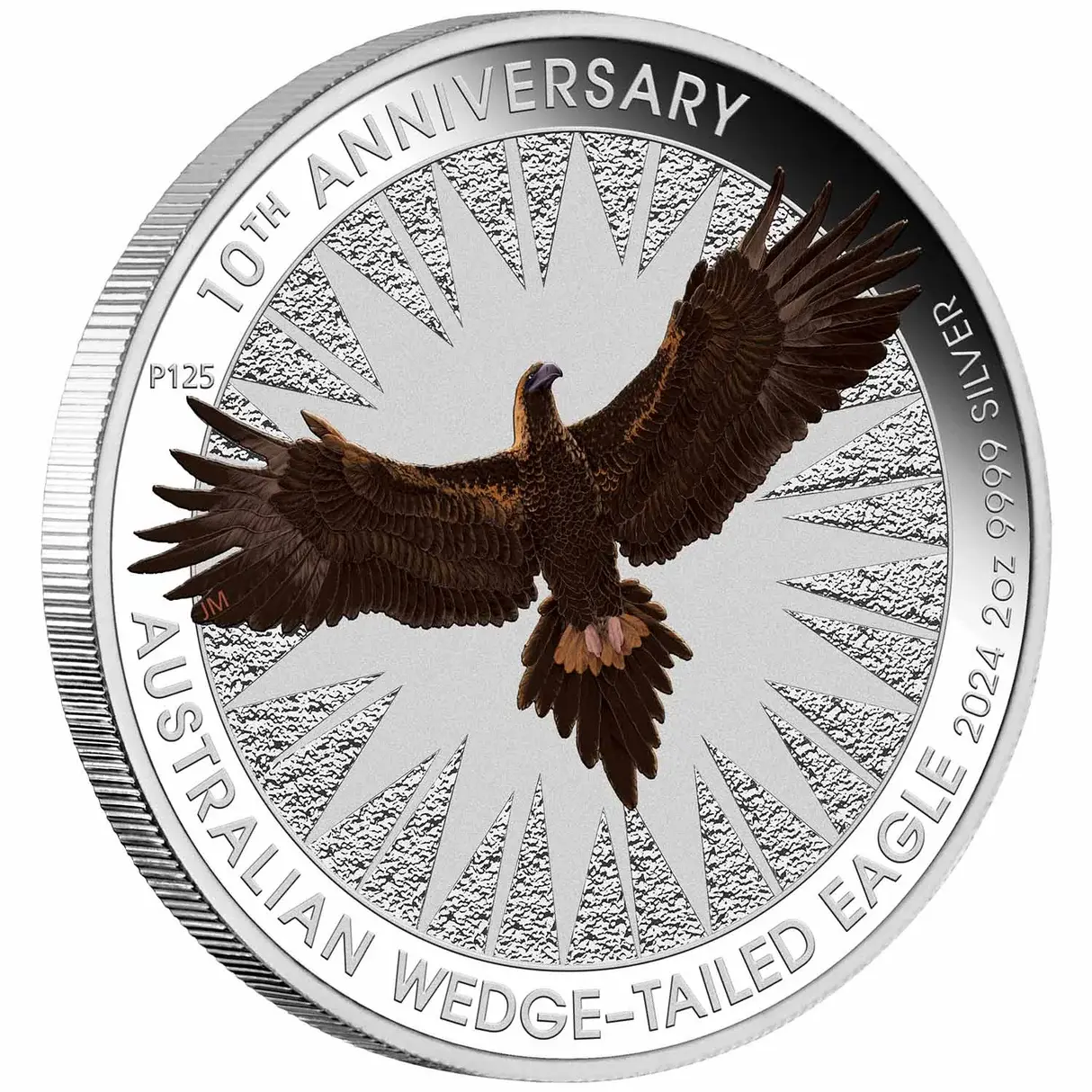 2024 $2 Australian Wedge-Tailed Eagle 2oz Silver Coloured Coin