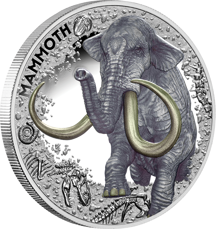 2025 $1 Mammoth Coloured 1oz Silver Proof