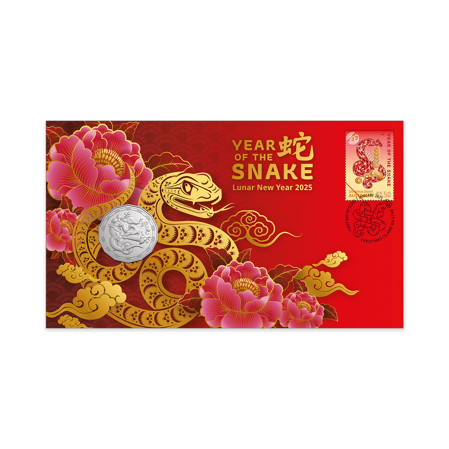 2025 Christmas Island Lunar New Year of the Snake PNC (RAM)