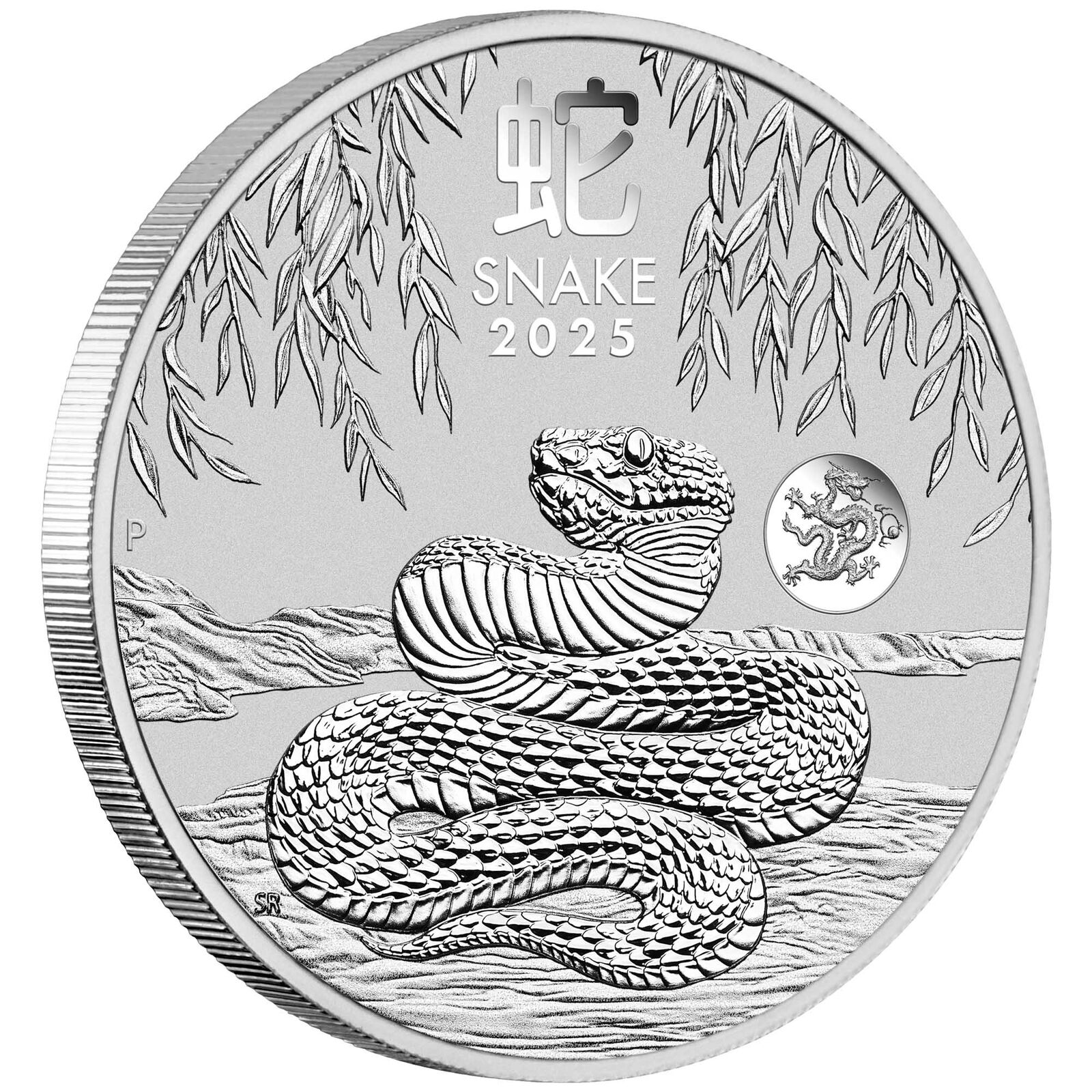 2025 Year of the Snake 1oz Silver Bullion with Dragon Privy