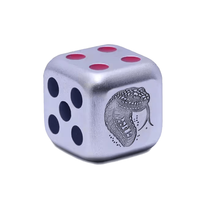 2025 $1 Lunar Year of the Snake 1oz Silver Dice Coin