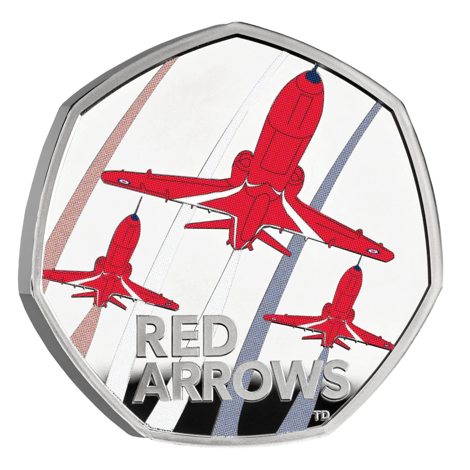 2025 50p The Red Arrows Coloured Proof Coin