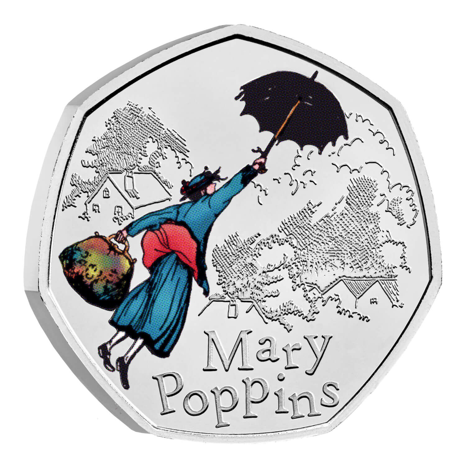 2025 50p Mary Poppins BUNC Colour Coin