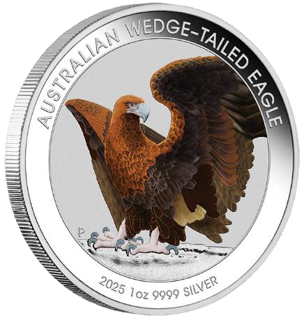 2025 $1 Australian Wedge Tailed Eagle 1oz Silver UNC Coin on Card