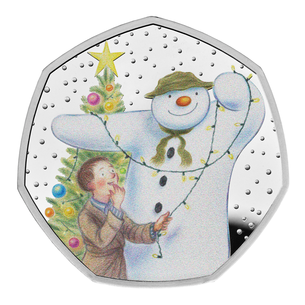 2025 50p The Snowman Coloured Silver Proof Coin