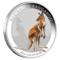 2016 Australian Kangaroo 1/2oz Silver Coloured ANDA Money Expo Special