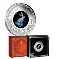 2023 $1 Year of the Rabbit Opal 1oz Silver Proof Coin