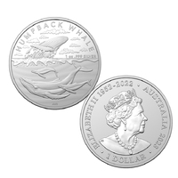2023 $1 Humpback Whale 1oz Silver Investment Coin