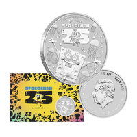 2024 $1 Spongebob Squarepants 25th Anniversary Silver Coin