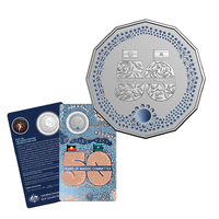 2024 50c 50 Years of NAIDOC Frosted Coloured UNC Coin