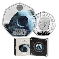 2024 50p Star Wars Death Star II Coloured Silver Proof Coin