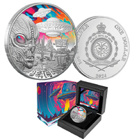 2024 $1 Alien Encounter 1oz Silver Coloured Proof Coin