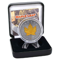 2024 $5 Maple Leaf Gold Treasure Edition 1oz Antiqued Silver Coin