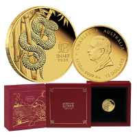 2025 $15 Year of the Snake 1/10oz Gold Proof Coin