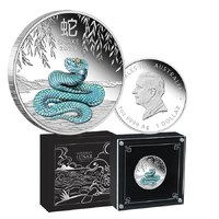 2025 $1 Year of the Snake 1oz Coloured Silver Proof Coin