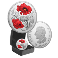 2024 $20 Canada Remembrance Day 1oz Coloured Silver Coin