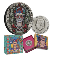 2024 $2 Frida Kahlo 2oz Silver Antiqued Coin