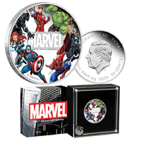 2024 50c 85th Anniversary of Marvel 1/2oz Silver Proof Coloured Coin