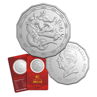 2025 50c Lunar Year of the Snake Tetradecagon UNC Coin