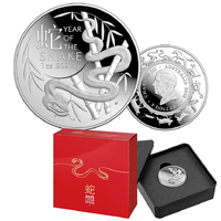 2025 $5 Lunar Year of the Snake Domed 1oz Silver Proof Coin