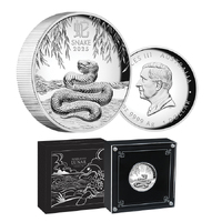 2025 $1 Year of the Snake 1oz High Relief Silver Proof Coin