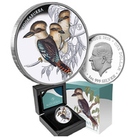 2025 $1 Kookaburra Coloured 1oz Silver Proof Coin