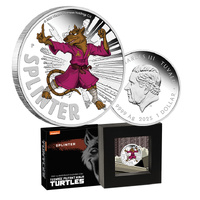 2024 $1 Teenage Ninja Mutant Turtles - Splinter 1oz Coloured Silver Proof