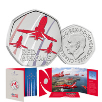 2025 50p The Red Arrows Coloured BUNC Coin