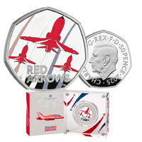 2025 50p The Red Arrows Coloured Proof Coin