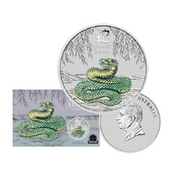 2025 $1 Lunar Year of the Snake Coloured 1oz Silver Coin Melbourne ANDA Money Expo