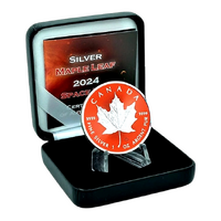 2024 $5 Maple Leaf Space Red 1oz Silver Coin