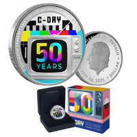 2025 $1 Colour TV in Australia 50th Anniversary 1oz Silver Proof