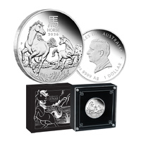 2026 $1 Year of Horse 1oz Silver Proof Coin